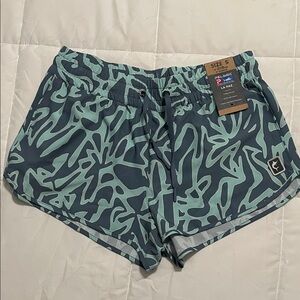 Pelagic Teal and Navy Athletic Shorts